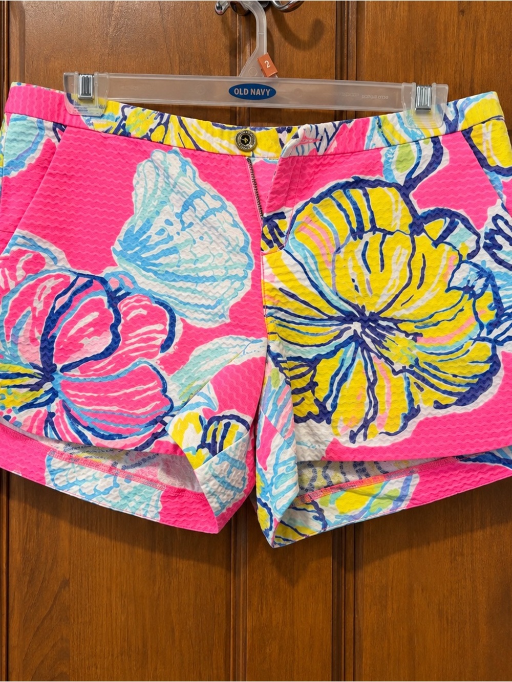 Lilly Pulitzer Hot Pink Floral Print Bermuda Shorts